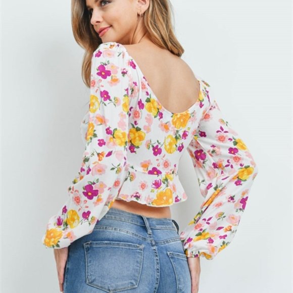COUNTRY DOLLZ Floral crop Top - Picture 6 of 7